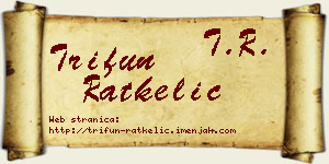 Trifun Ratkelić vizit kartica